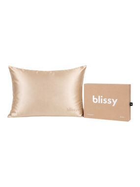 Blissy 100% Mulberry Silk Pillowcase Queen Champagne NIB